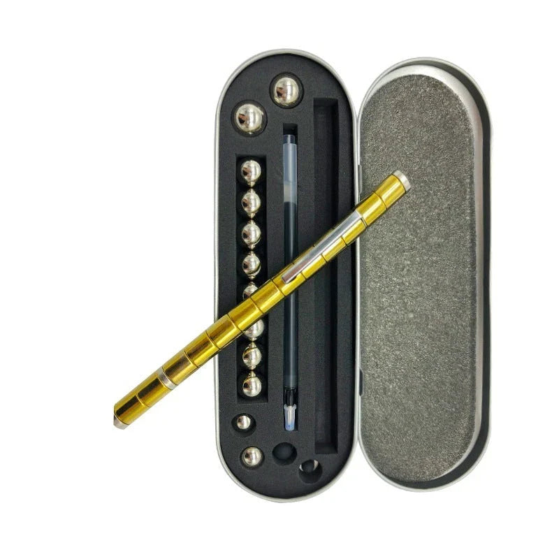 Magnetic Modular Pen with Erasable Ink, Customizable Features, and Stress-Relief Fidget Components