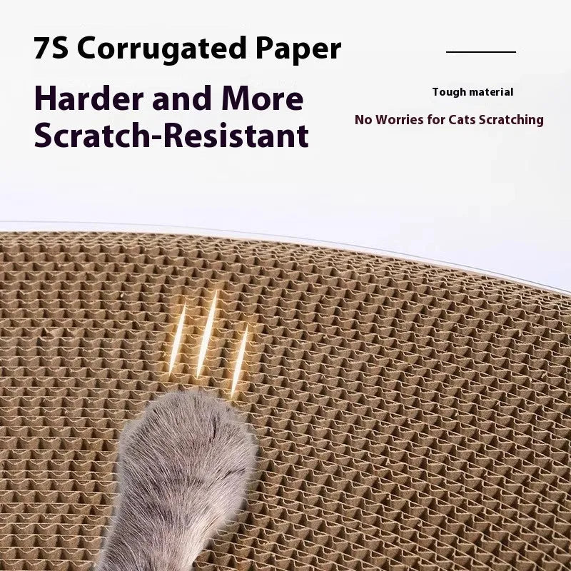 Transparent white diamond pattern cat scratch board and nest tunnel