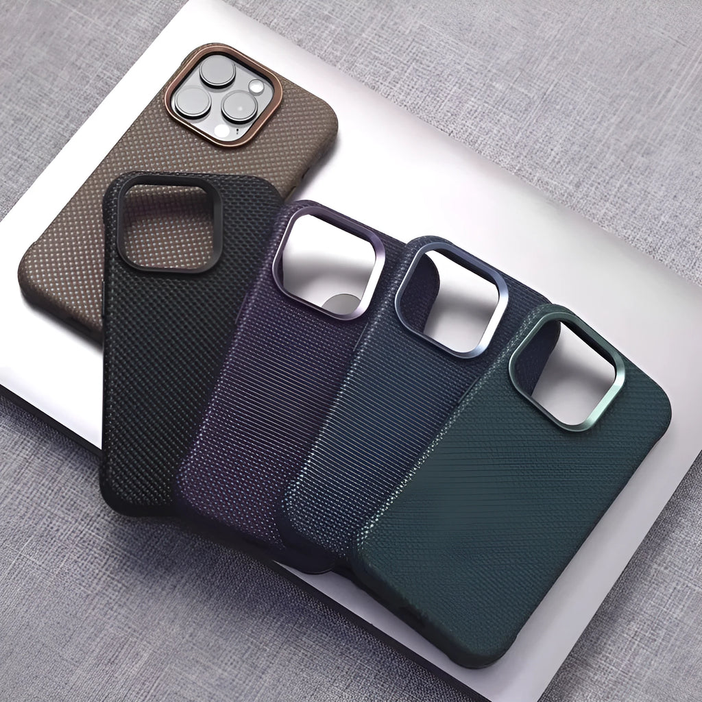 PC leather diamond grain magnetic phone case for iPhone, available in Star Diamond Black, with four-corner drop protection and anti-fingerprint surface