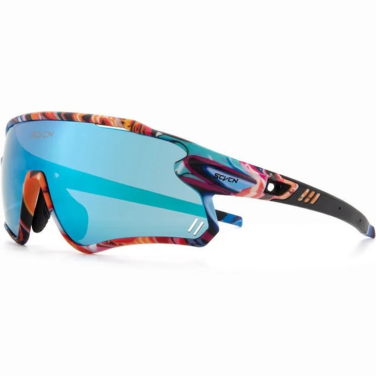 Outdoor sports goggles in full rim frame TR90 material against wind and sand with 152mm width