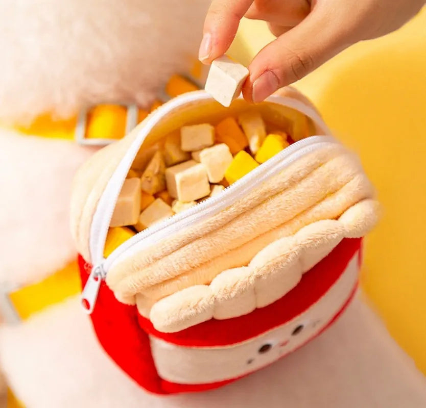 Cartoon hamburger chips design adjustable pet vest leash rope in escape-proof walking harness