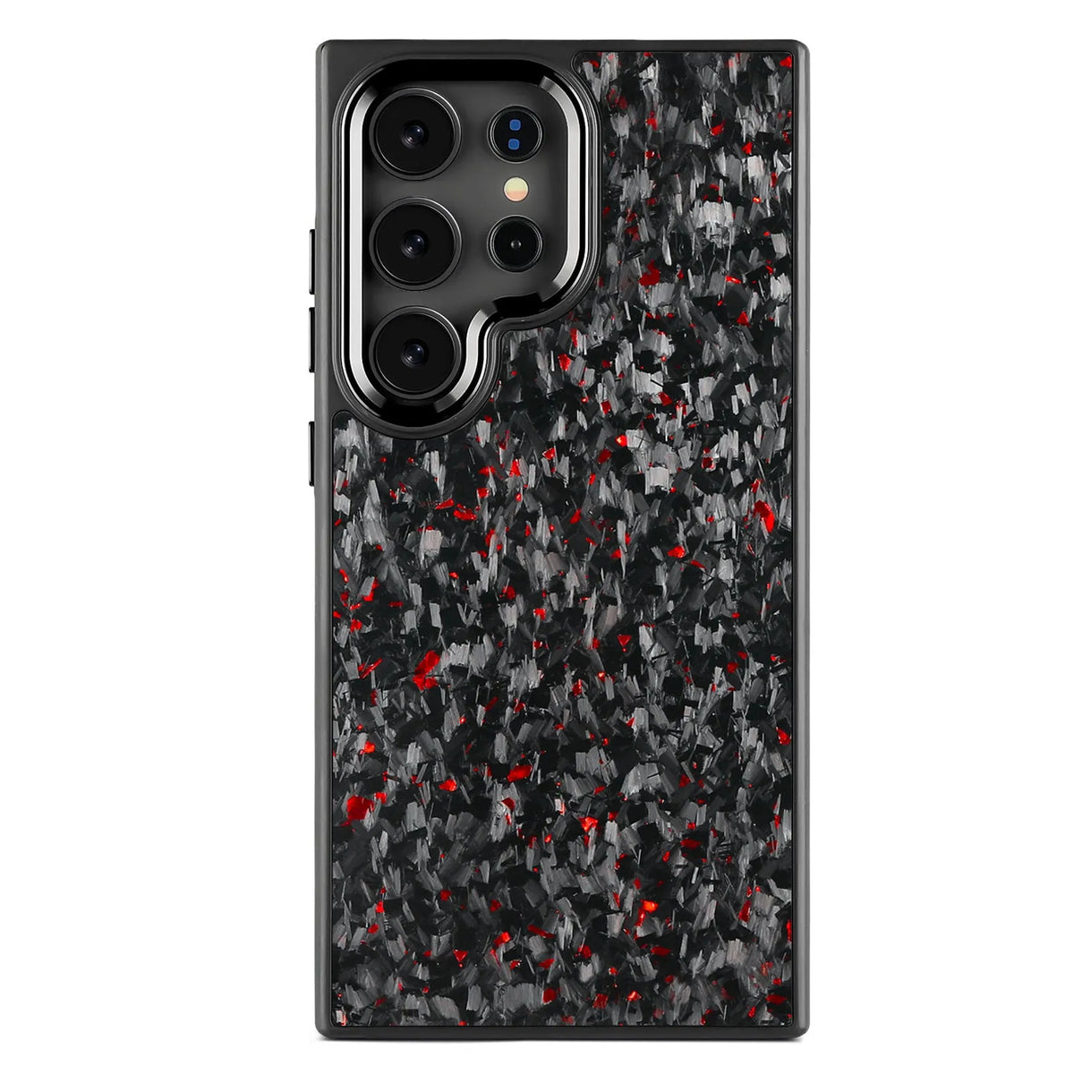 Black magnetic carbon fibre phone case for Samsung S24 Ultra showing slim fit and textured back