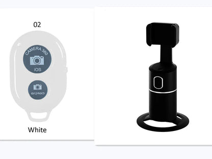 Smart Face-Tracking Mobile Phone Stand with 360-degree rotation, 8-hour battery life, and AI-powered face tracking for hands-free content creation