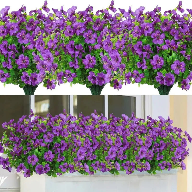 Artificial eucalyptus flower stem in purple, plastic, one piece for wedding and home decoration