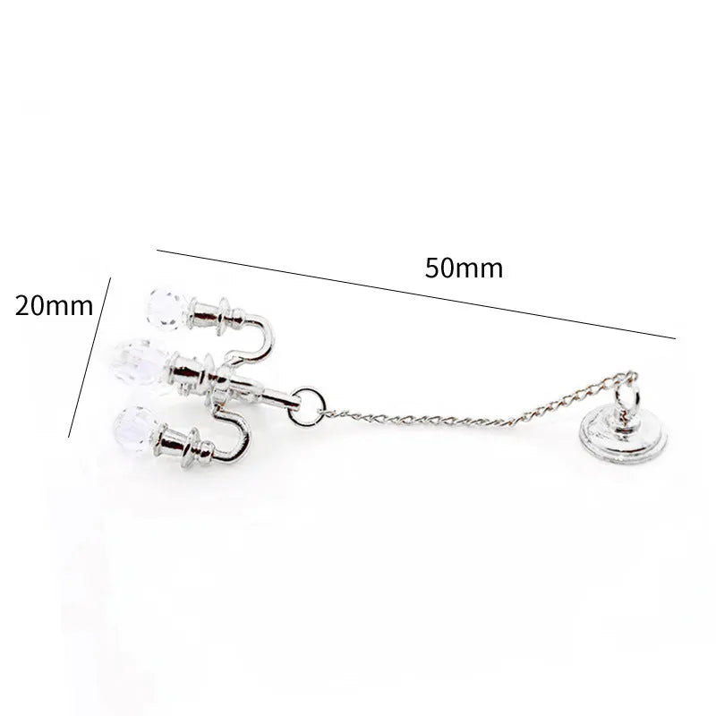 Mini retro simulation photo prop decorations in silver and gold metal 5x2cm