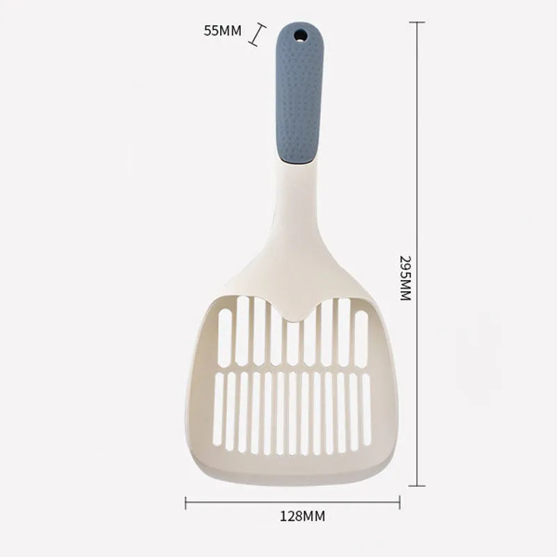 Large plastic cat litter shovel scoop with sieve holes for waste removal