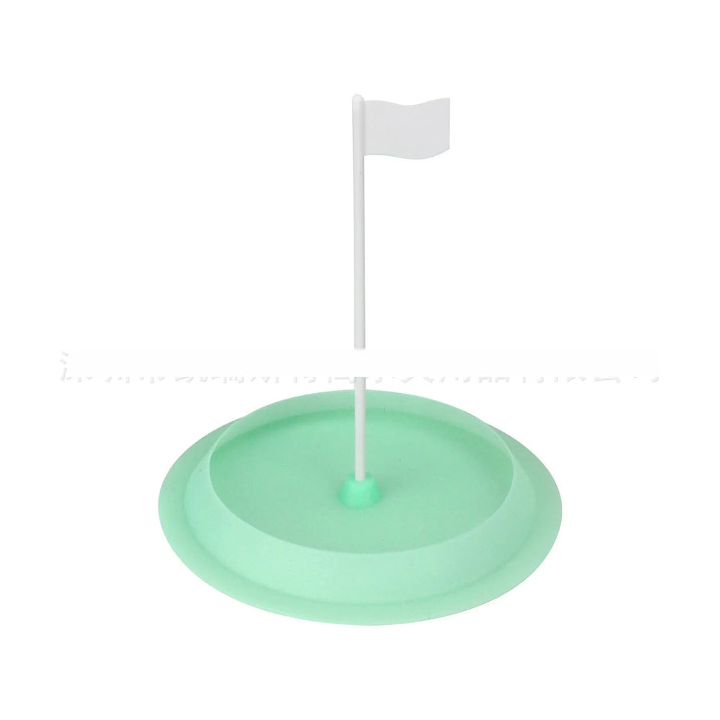 Silicone rubber putting practice disc with 16cm diameter in red, green, or blue