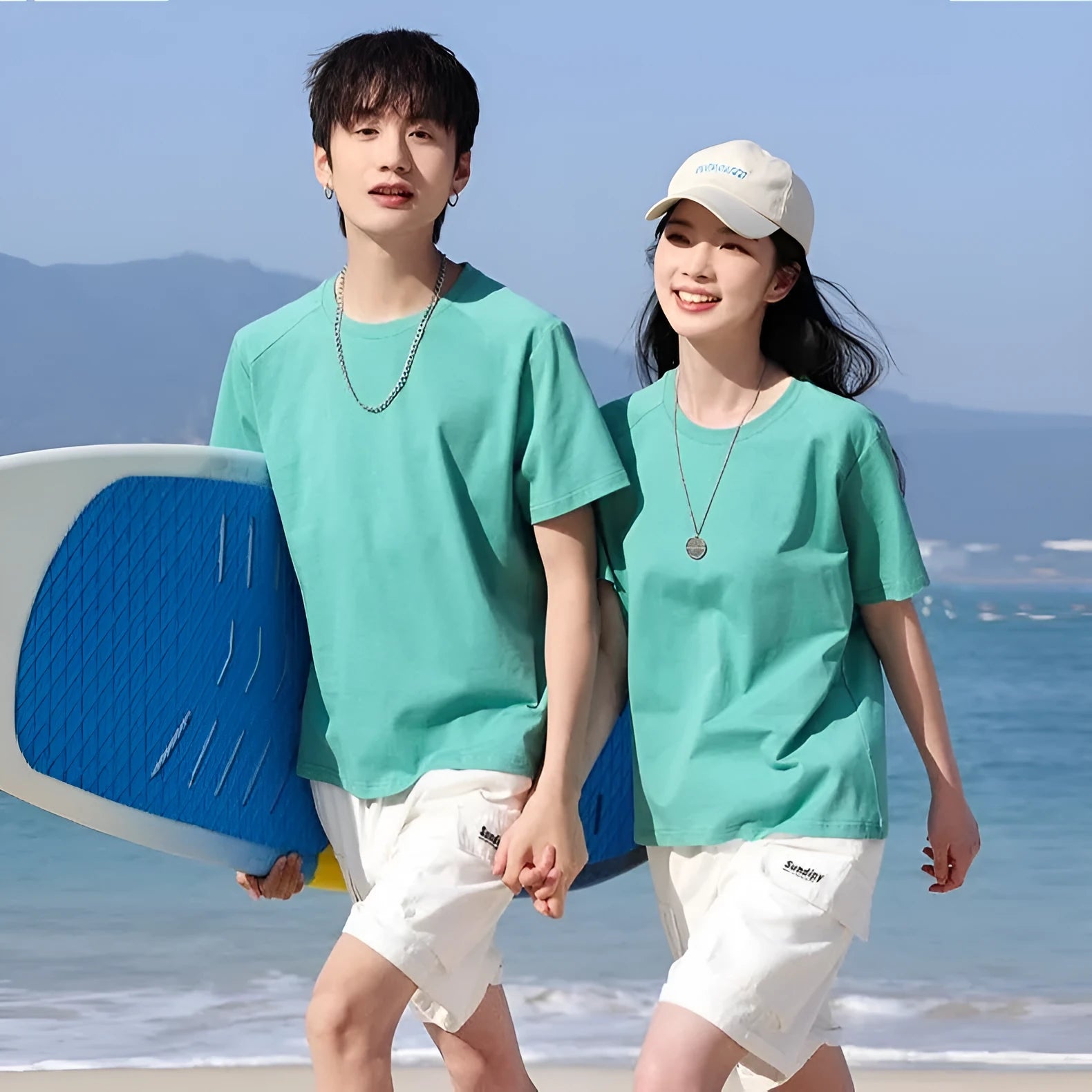 Men's pure cotton short sleeve t-shirt in solid colour, shown in a straight-cut pullover style.