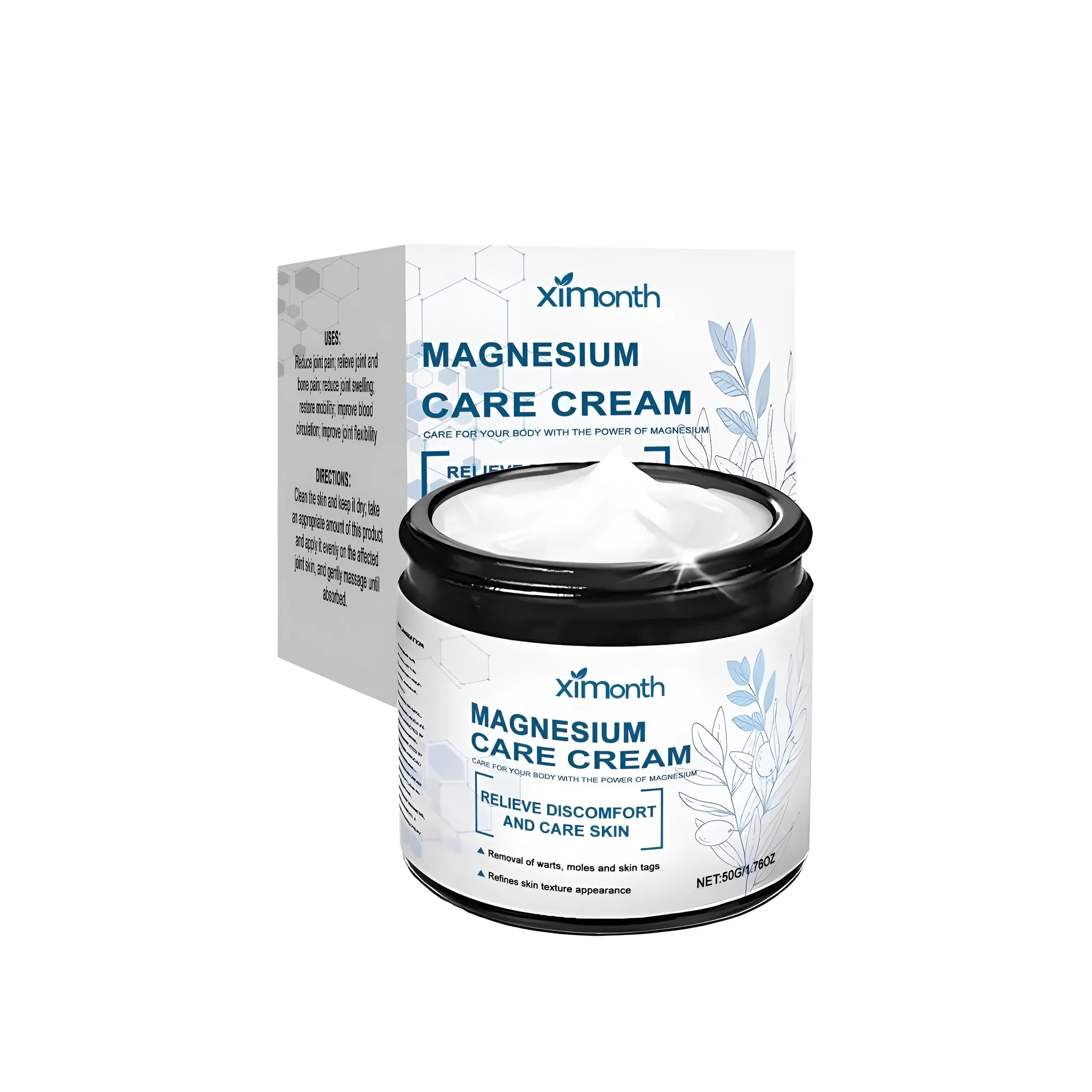 50g tube of magnesium skin repair cream with tea tree oil and hyaluronic acid