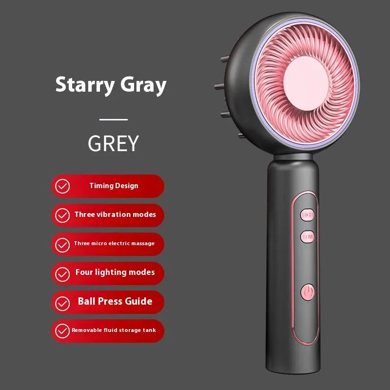 Scalp massage comb in Starry Sky Gray, sea blue, or ivory white, 20 x 8.2 x 4.5 cm hair care tool