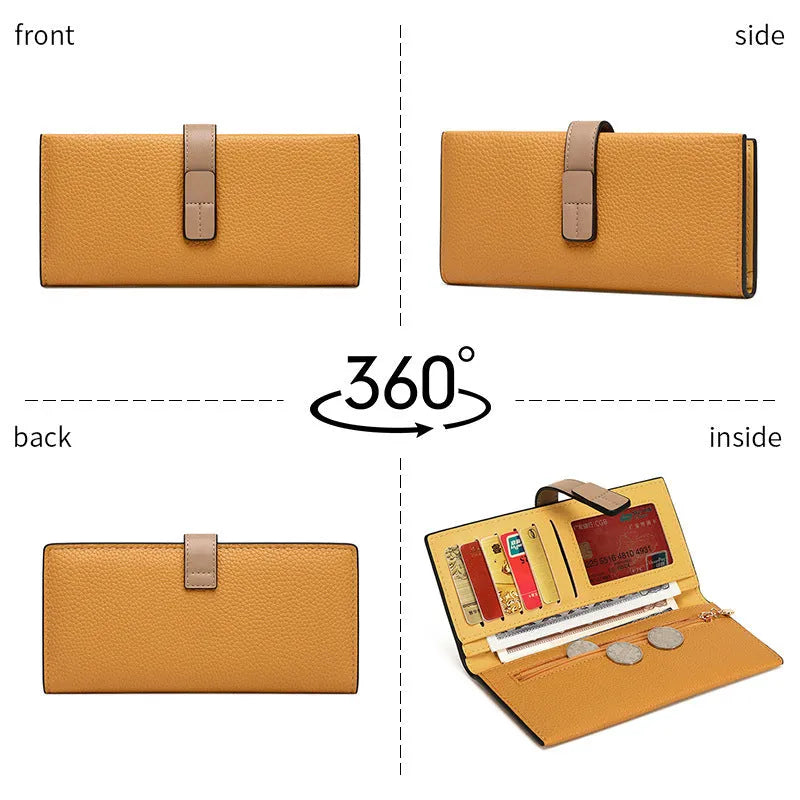 Large black PU leather women's handbag with shoulder strap, shown alongside khaki, pink, and white colour variants.