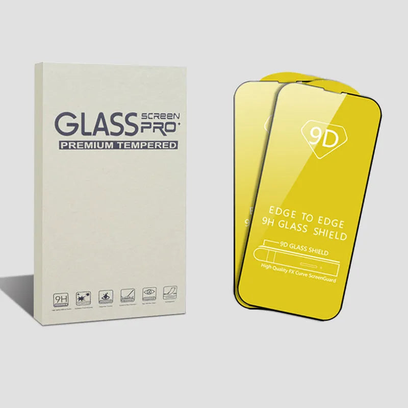 Tempered glass screen protector for iPhone, three-pack with film tool, high-definition anti-scratch front film