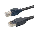 Gaorou Super Category 6 Gigabit double-shielded network cable in black with RJ45 connectors
