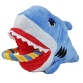 Soft plush monster shark dog toy for pet cuddles and gifting