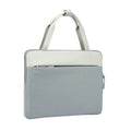 14.2 inch polyester laptop sleeve with soft handle and zipper pocket in light gray, green or orange