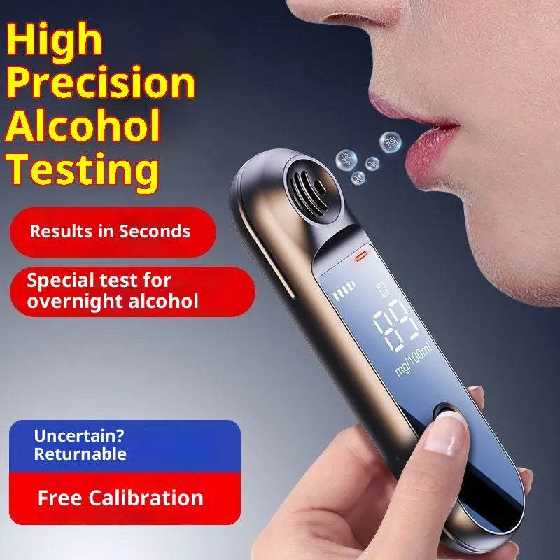 Xiaojiu 1100 alcohol tester breathalyser with Type-C charging port and display