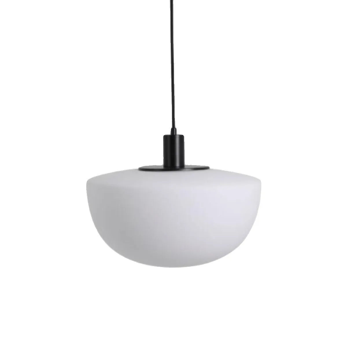 Simple modern milky white glass single-head droplight pendant light with 22cm and 35cm size options
