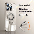 Desert Gold PC phone case with bracket for iPhone 17