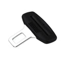 Car seat belt buckle extender made of plastic with straight plate design for extended reach