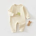 Pure cotton boneless long sleeve baby jumpsuit in neutral colour available in multiple sizes