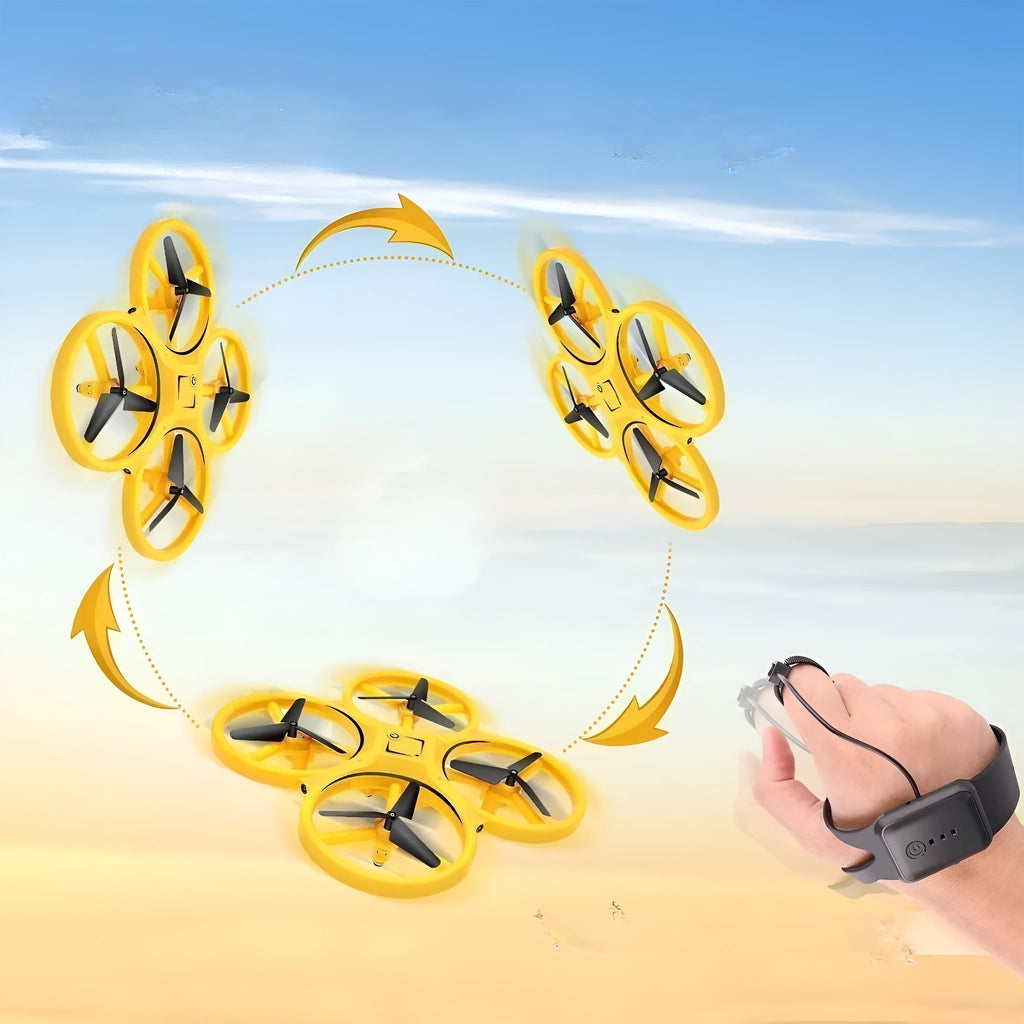 ABS gesture sensing flying saucer toy, 17cm x 17cm x 4.5cm, large watch four axes style for ages 7-14