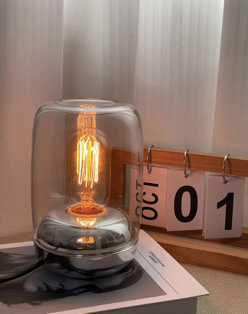 Geometric electric aromatherapy essential oil lamp with modern design for bedside lighting