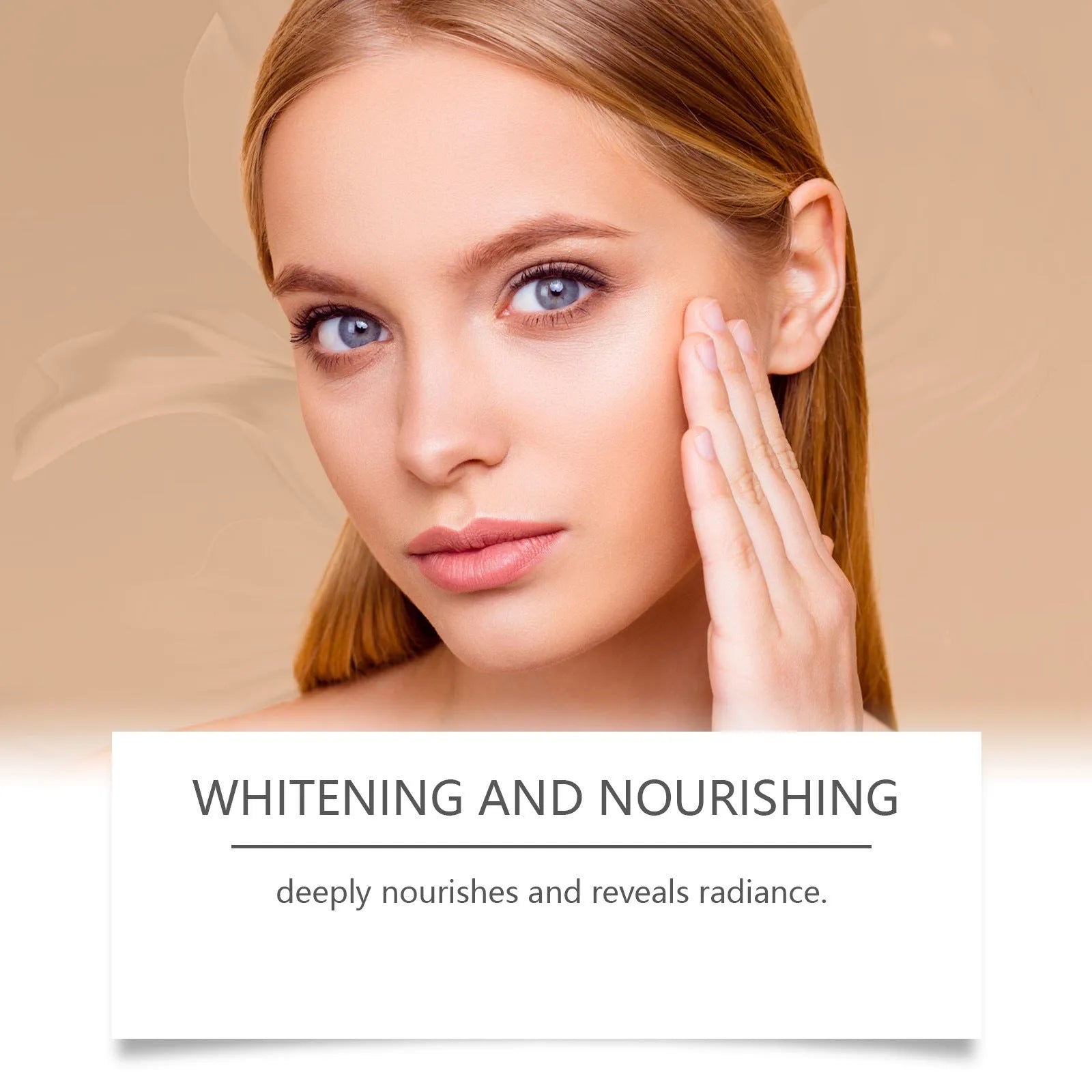 Single 30g facial mask for wrinkles with arbutin and hyaluronic acid ingredients.