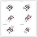 Body workout trainer bar with resistance bands and rubber buckles on a home gym floor