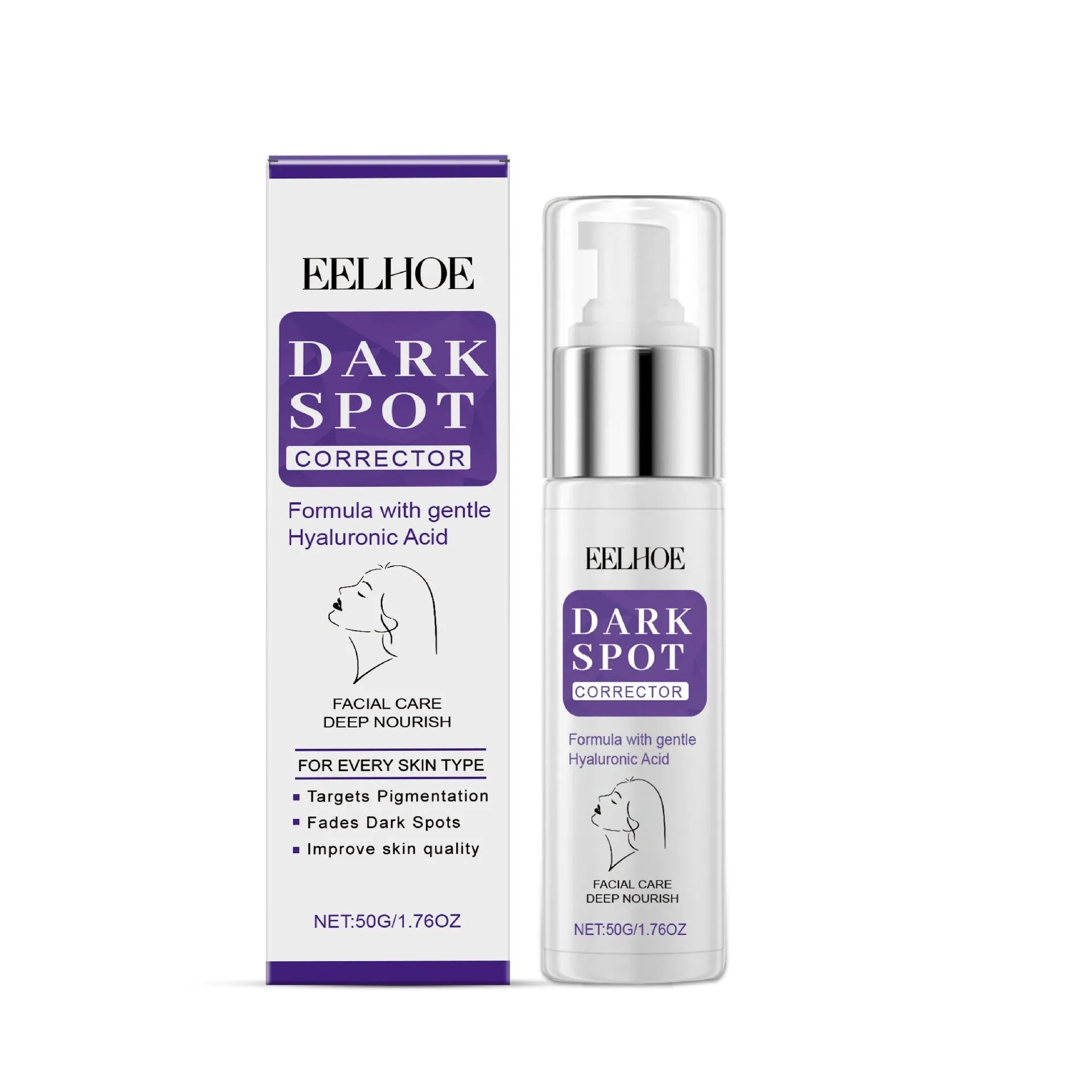 50g facial moisturising cream jar with water-oil balance and pore care properties