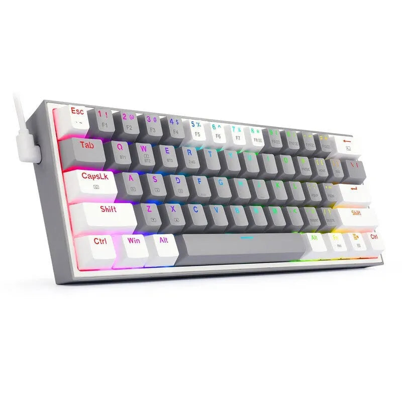 K617 RGB backlit wired mechanical keyboard with multimedia keys on a desk
