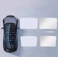 Ice crystal skylight sun visor automotive accessory in silver tape with beige or black pattern options