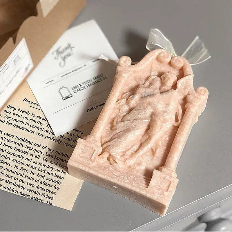 Ancient Greek couple angel design silicone cake and craft mold T67.