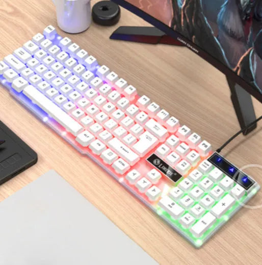 TX35 mechanical feeling USB computer keyboard in white with 1.5 metre cable