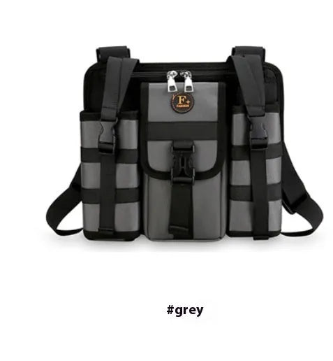 Army green Oxford cloth leisure shoulder bag with waterproof construction for outdoor sports