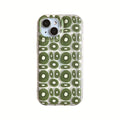 Transparent sliced kiwi fruit TPU phone case for iPhone showing green kiwi pattern on clear background