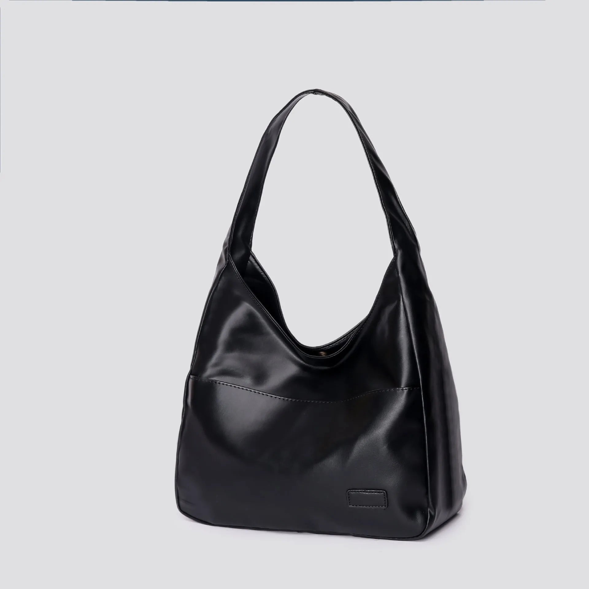 Soft PU women's retro shoulder bag in horizontal square shape with single strap