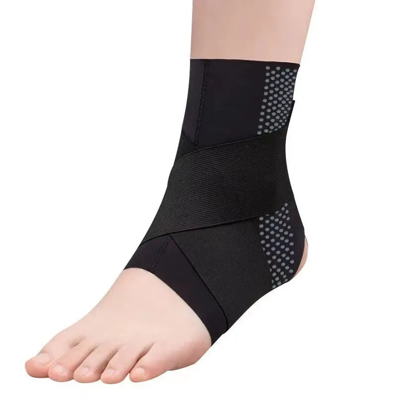 Lycra ankle support brace in black colour showing sports protection design