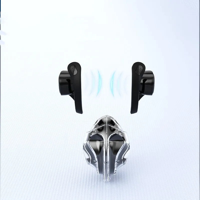 Ear-mounted sports Bluetooth headset with ear hook, 15m range, 8-hour battery, PC ABS, black purple milky white