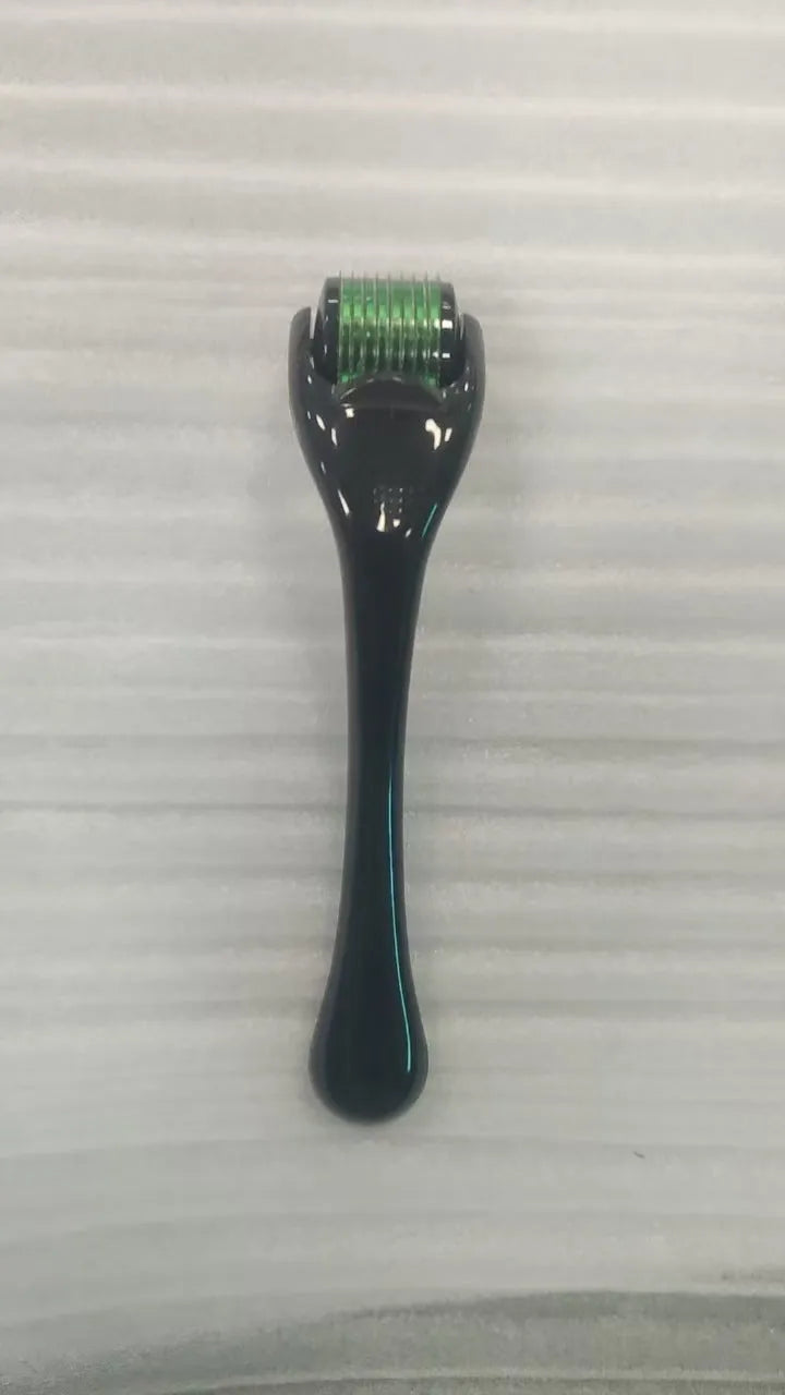 540 needle micro needle roller derma roller with black handle and purple wheel