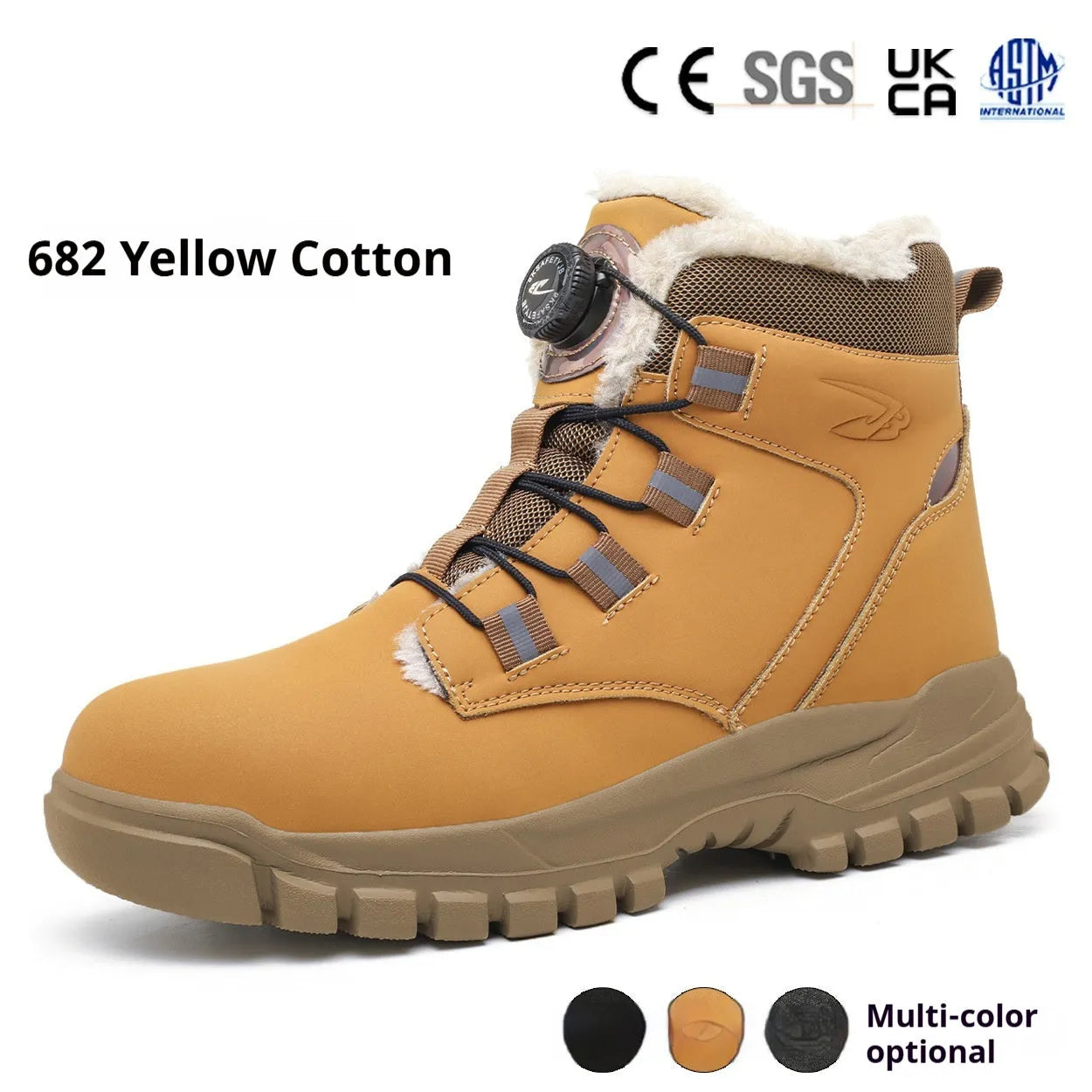 Lightweight labour protection shoes with leather upper and rubber sole in multiple colour options