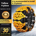 Set of rubber anti-skid tyre chains for winter use on car or SUV tyres 165-255mm