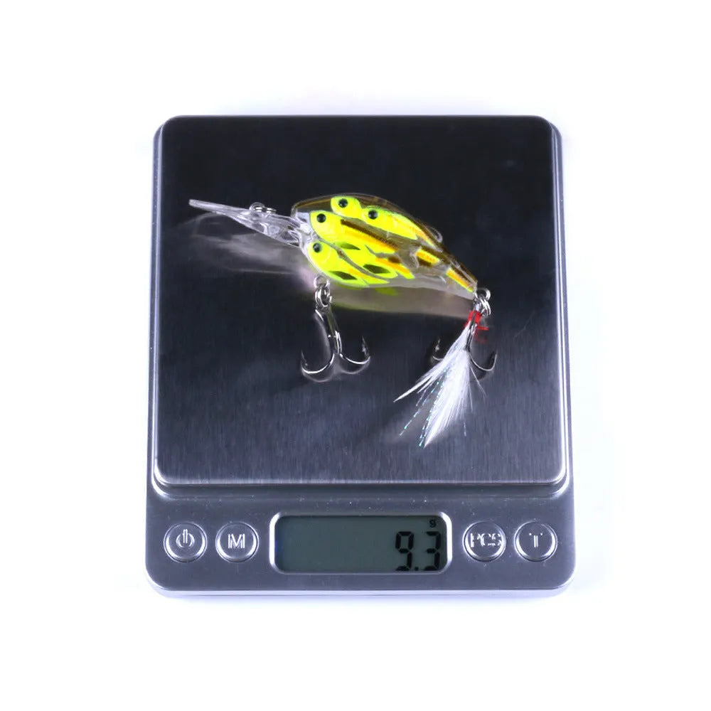 7.5cm sea fishing hard bait lure with fish feather hook in various colour options