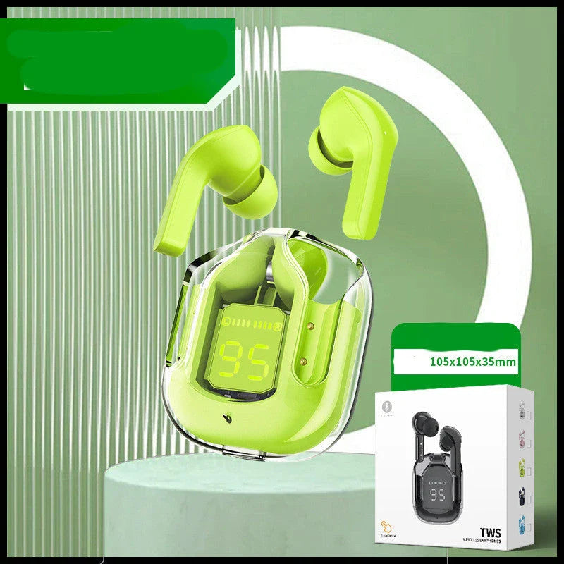 Wireless Bluetooth headset with digital display, noise cancellation, and various color options