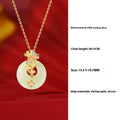 925 silver laurel safe buckle necklace with natural Hetian jade pendant and matching bracelet set