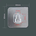 Strong adhesive snap button plastic hook with no-trace double-sided patch for hanging