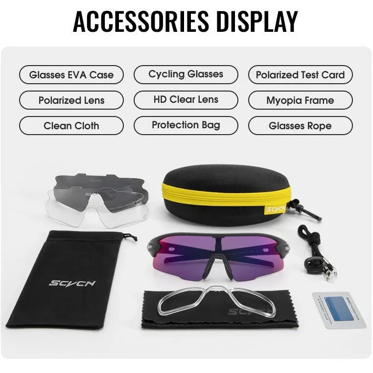Unisex outdoor sports cycling sunglasses with TR90 semi-rimless frame and UV protection, multiple colour options
