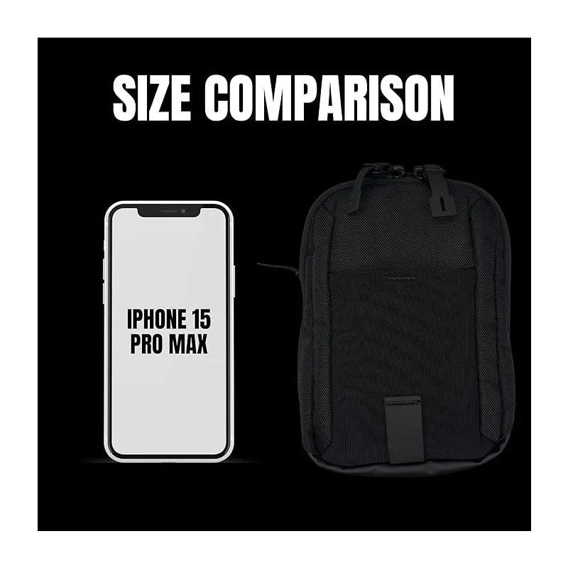 Black Oxford cloth fitness pannier bag with magnetic closure and polyester lining, hanging storage for indoor sports.