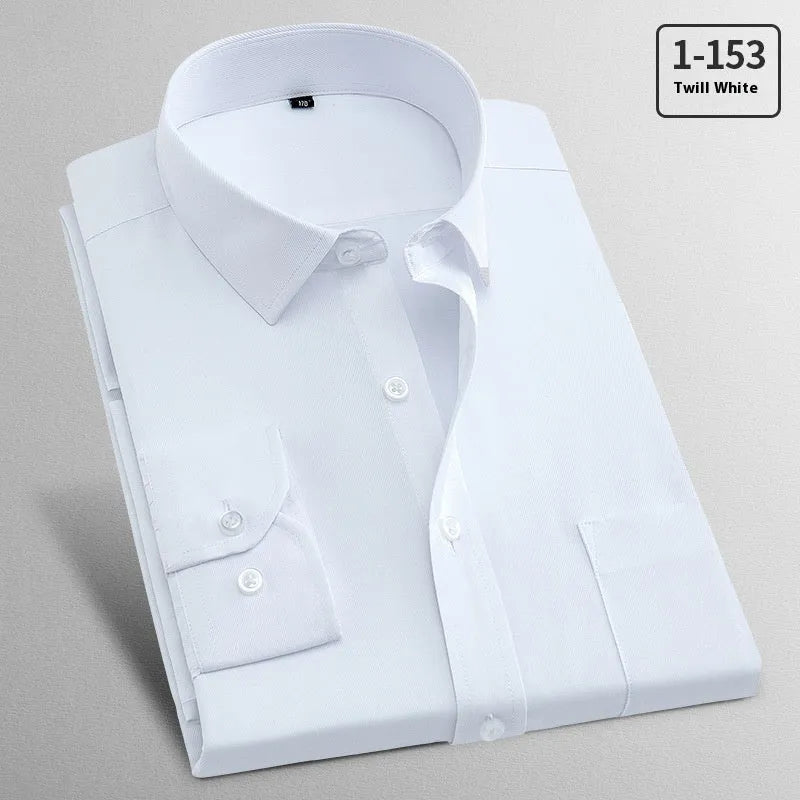 Men's long sleeved flax linen business shirt in pink diagonal or red plain colour.