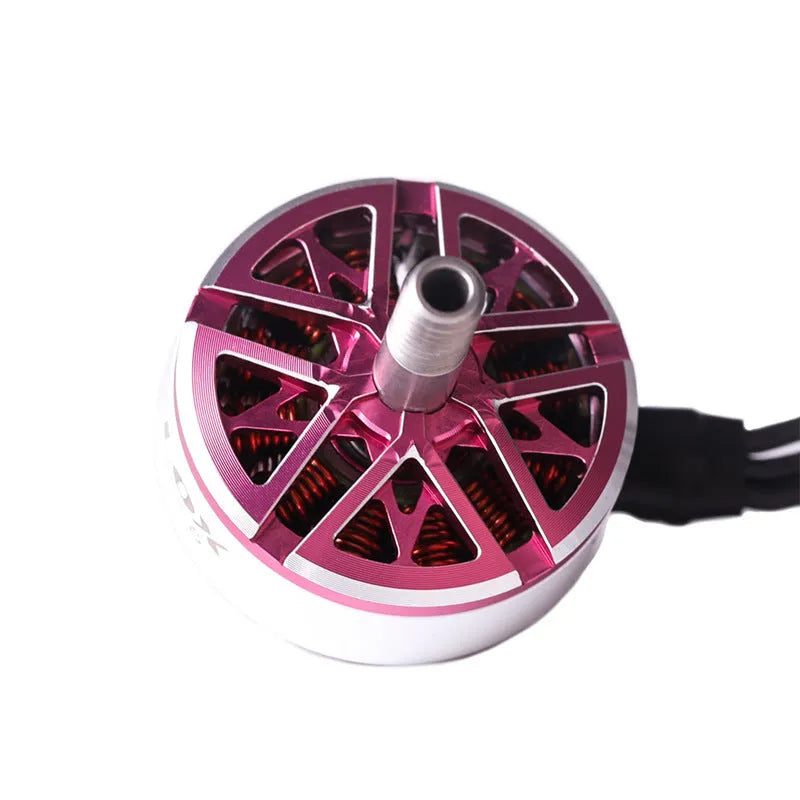 FPV brushless motor V2306 for 5-inch UAV crossing machine in orange and pink plastic with flash function