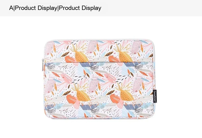 White PU leather waterproof laptop inner sleeve for 14 inch laptops